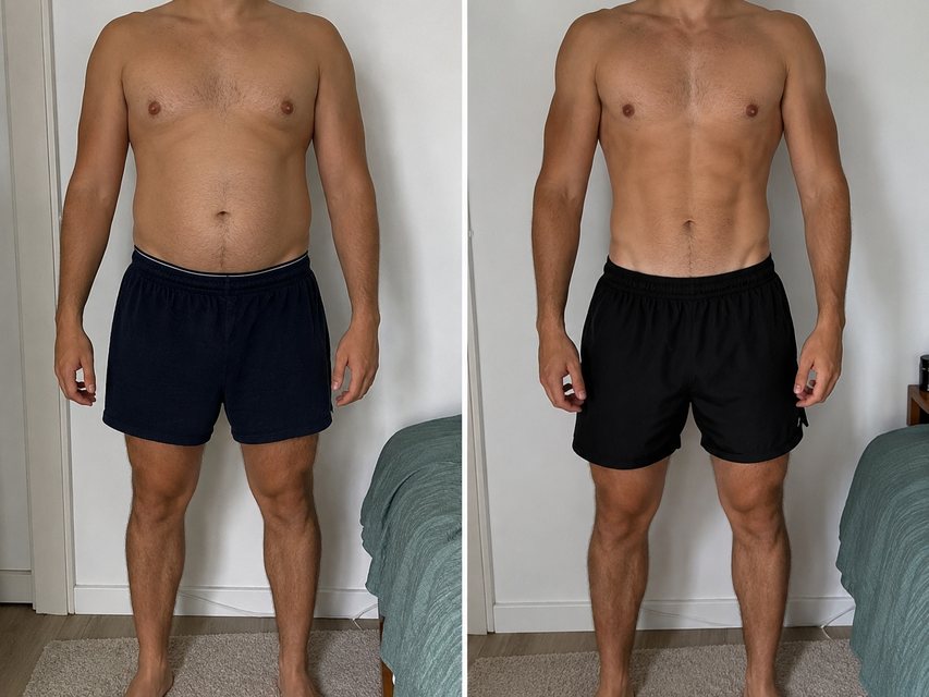 Antes y después de un cliente de Nahum Melgar